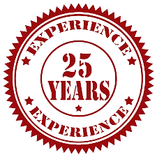 25 plus years of experience 2